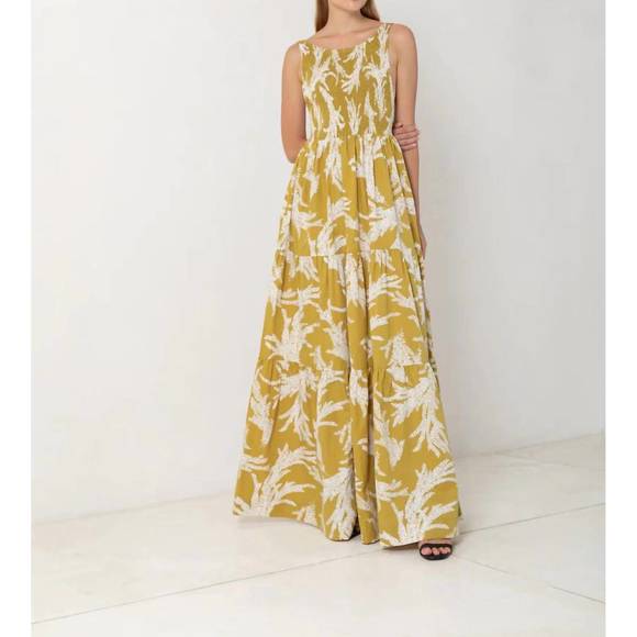 S/W/F Dresses & Skirts - NEW S/W/F low back shirred maxi dress in a memoir